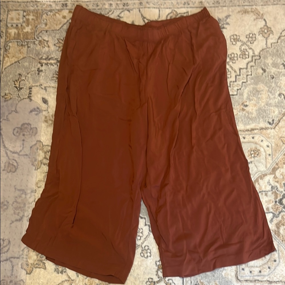 H&M Rust Brown Wide-Leg Pants
